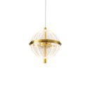 Ver imagem 1 de Lustre Pendente Nordecor Miza 2953 Ouro Brilho Led Bivolt