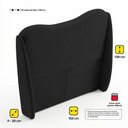 Ver imagem 4 de Cabeceira Orgânica para Cama Box Casal Padrão Luma 140cm Bouclê Preto - Desk Design