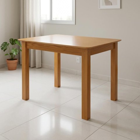 Mesa de Jantar Repleta Madeira Maciça 90x75 cm