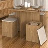 Conjunto Sala de Jantar 4 Banquetas Berlim Cinamomo -móveis Arapongas Cinamomo/bege - 1