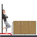 Ver imagem 6 de Armário para Escritório Pivotante Credenza Cinza/Salvia/Samba