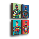 Ver imagem 1 de Kit 4 Quadros Decorativos Heróis Dc 20x30cm MDF