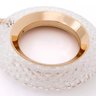 Pendente Argola Cristal Dourado Polido Led 7w 3 Cores 3000k 4000k 6500k Interno Design Moderno Bivol - 2