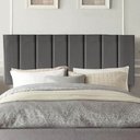 Ver imagem 1 de Painel Estofada Líbia 140CM Casal Courino Cinza - D A DECOR