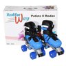 Patins Roller In-line azul com preto Menino Número Ajustável - 39-42 - 2