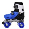 Patins Roller In-line azul com preto Menino Número Ajustável - 39-42 - 4