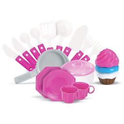 Cozinha Fogão Infantil Menina Cupcake com Som e Luzes Panela Acessórios - 2