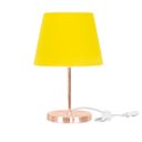 Ver imagem 1 de Abajur Eros Dome Amarelo Base Redonda Cobre