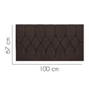 Ver imagem 2 de Painel Estofado Luxo Capitonê Istambul 100cm Solteiro para Cama Box Corino Marrom - Gat Magazine