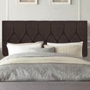 Ver imagem 1 de Painel Estofado Luxo Capitonê Istambul 100cm Solteiro para Cama Box Corino Marrom - Gat Magazine