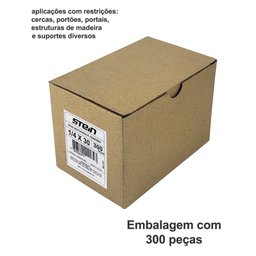 Parafuso Sextavado Soberba Stein 1/4x30 Caixa 300 Pçs - 6