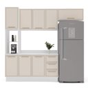 Ver imagem 3 de Armário de Cozinha Modulada Completa 4 Peças 200cm com Tampo 100% Mdf Amara Politorno Móveis