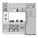 Ver imagem 5 de Armário de Cozinha Modulada Completa 4 Peças 200cm com Tampo 100% Mdf Amara Politorno Móveis