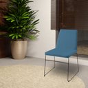 Ver imagem 6 de Cadeira Decorativa Sala de Jantar Anne Linho Azul - Gran Belo