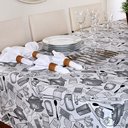 Ver imagem 1 de Toalha de Mesa Impermeável Azeite Cinza - 78x78 cm Quadrada