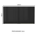 Ver imagem 7 de Armário Aéreo Madesa Lux 120 cm 2 Portas Rustic e Preto