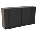 Ver imagem 1 de Armário Aéreo Madesa Lux 120 cm 2 Portas Rustic e Preto