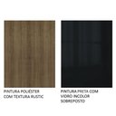 Ver imagem 5 de Armário Aéreo Madesa Lux 120 cm 2 Portas Rustic e Preto