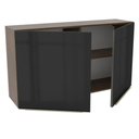 Ver imagem 3 de Armário Aéreo Madesa Lux 120 cm 2 Portas Rustic e Preto
