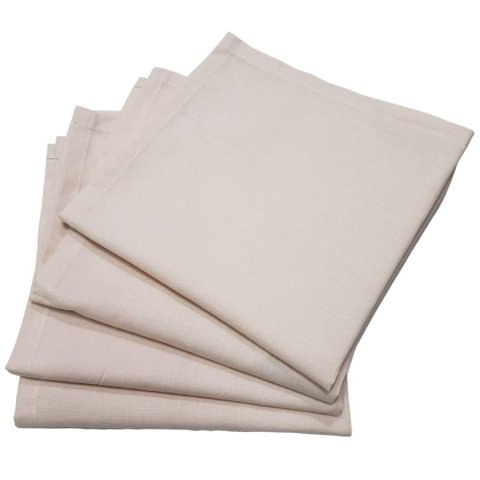 Kit 4 Guardanapos de Tecido Algodão Nude 39cmx39cm
