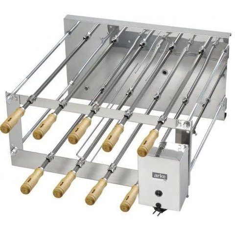Churrasqueira Rotativa Inox Dupla 09 Espetos 220V Arke