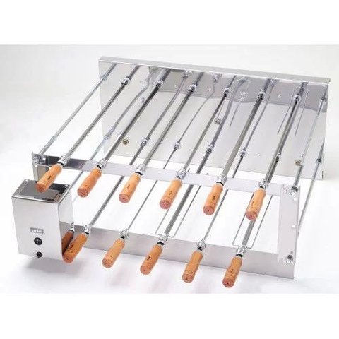 Churrasqueira Rotativa Inox Dupla 11 Espetos 220V Arke
