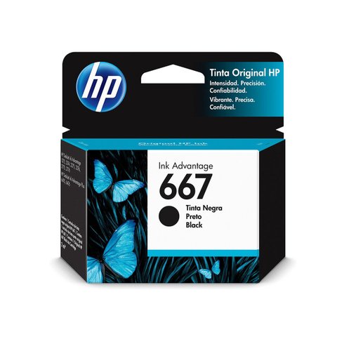 Cartucho de Tinta Hp 667 3ym79l 3ym79al Deskjet 2776 Preto