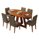 Ver imagem 1 de Conjunto Sala de Jantar Mesa 1,80m Vick 6 Cadeiras Bel