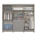 Ver imagem 5 de Guarda-Roupa Casal 06 Portas 04 Gavetas com Pés Nova York Espresso Móveis Cinza