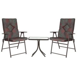Conjunto Mesa + 2 Cadeiras Kairos K3, Grafite Mor - 1