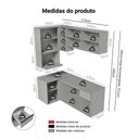 Ver imagem 4 de Armário de Cozinha Completa de Canto 265 Cm Suspensa Nice Madesa 06