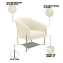 Ver imagem 3 de Poltrona Decorativa Pé de Ferro Dourado Kit 2 Stella Cotelê Ext/veludo D03 - D’Rossi