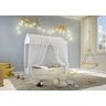Cama Casinha Montessori Infantil Mosquiteiro Branco e Colchão - 2