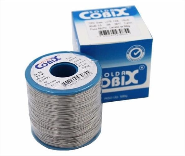 Solda Estanho Cobix 60x40 1mm com Fluxo Rq (t2) 500g - 5