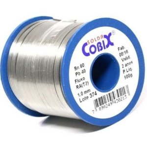 Solda Estanho Cobix 60x40 1mm com Fluxo Rq (t2) 500g
