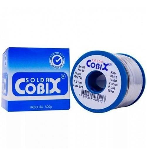 Solda Estanho Cobix 60x40 1mm com Fluxo Rq (t2) 500g - 4