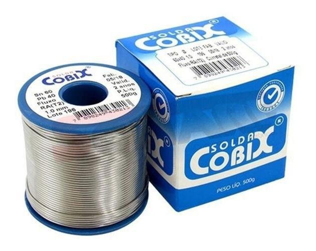 Solda Estanho Cobix 60x40 1mm com Fluxo Rq (t2) 500g - 2