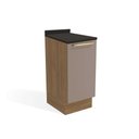 Ver imagem 1 de Gabinete de Cozinha Modulado Balcão Botanic M621 1 Porta C/tampo 40cm Nogueira/fendi/preto -