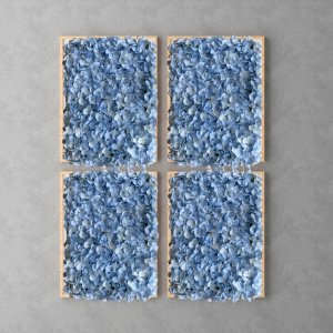 4 Placas Painel Floral Lindas Flores Artificiais 60x40 para Decoração de Ambientes