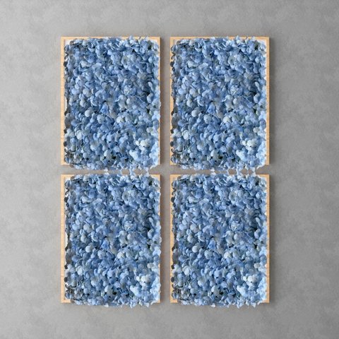 4 Placas Painel Floral Lindas Flores Artificiais 60x40 para Decoração de Ambientes