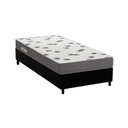 Ver imagem 1 de Cama Box Solteiro: Colchão Espuma D33 Ortobom Light Saúde + Base Crc Suede Black (88x188)