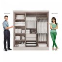 Ver imagem 6 de Guarda-roupa Casal 6 Portas 2 Gavetas Internas Paris Maxel