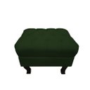 Ver imagem 3 de Kit 2 Poltronas Decorativa Julia + Puff Luis Xv Suede Verde Pés Madeira Ms Decor