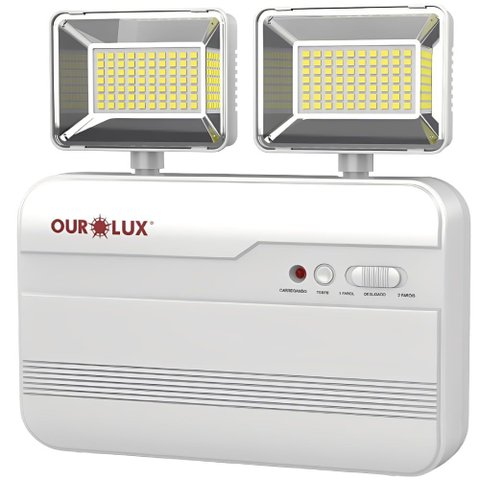 Luminária Led Multiuso com 2 Farois 15 Watts 1200lm 6500k - 01978 - Ourolux Luminaria Led Multiuso C