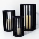 Ver imagem 3 de Trio De Porta Velas Tubular Crie Casa Preto