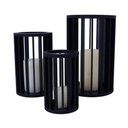 Ver imagem 2 de Trio De Porta Velas Tubular Crie Casa Preto