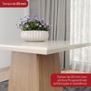 Ver imagem 5 de Conjunto Sala de Jantar Mesa Dora 160cm Tampo MDF e Vidro Canto Reto 6 Cadeiras Evelin