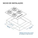 Ver imagem 3 de COOKTOP 4 BOCAS VENAX ARENA PRETO/PRETO GAS GLP