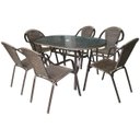 Ver imagem 1 de Conjunto Kalahari Mesa com 6 Cadeiras Para Jardim Mor