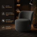 Ver imagem 4 de Kit 2 Poltronas Lia Compacta Orgânica Bouclé Moderna Confortável Sala Espera Recepção Consultório Ha